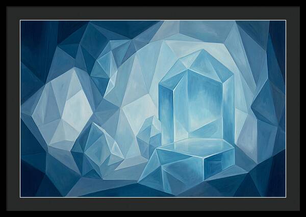 Glowing Blue Ice Cave