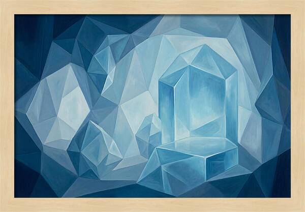 Glowing Blue Ice Cave