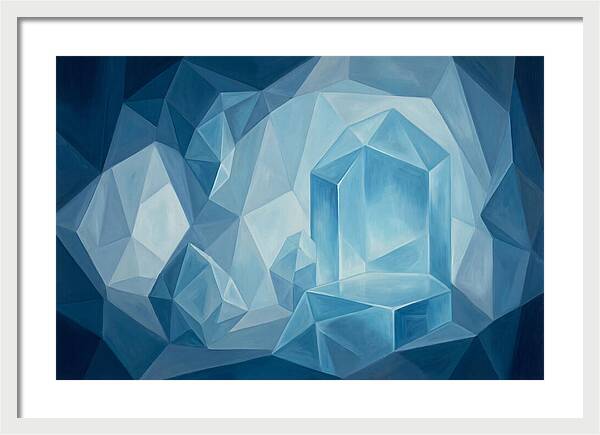 Glowing Blue Ice Cave
