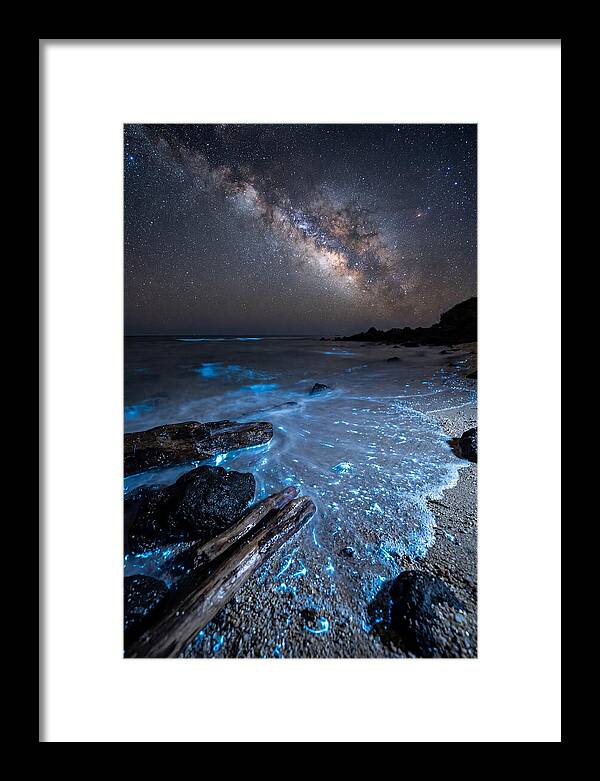 Glowing Tides Beneath Celestial Skies