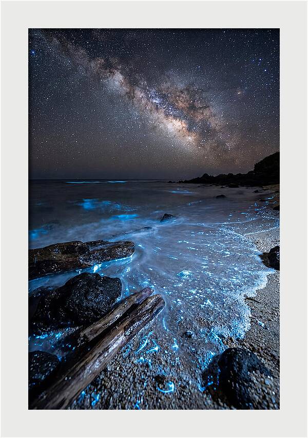 Glowing Tides Beneath Celestial Skies