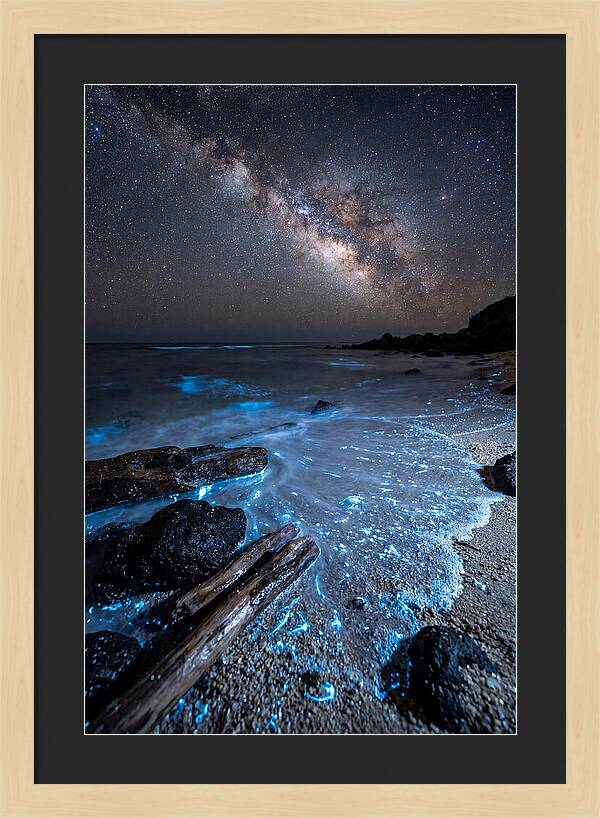 Glowing Tides Beneath Celestial Skies