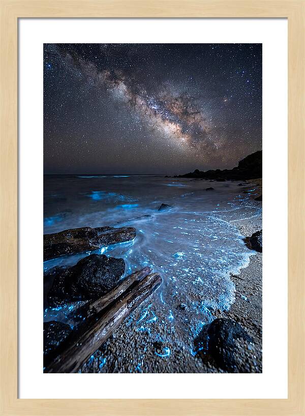 Glowing Tides Beneath Celestial Skies