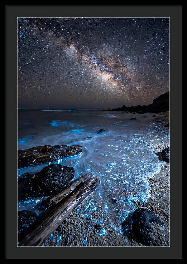 Glowing Tides Beneath Celestial Skies