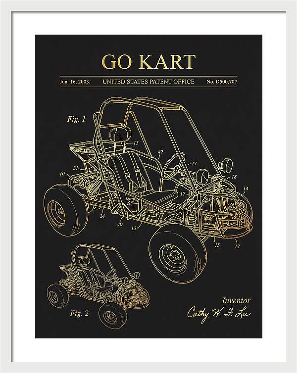 Go Kart Gold Patent Usd500707s1
