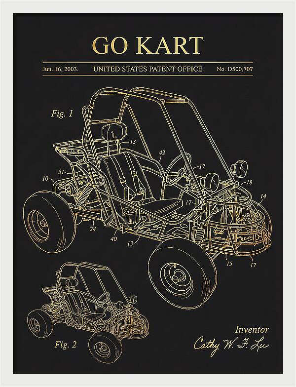 Go Kart Gold Patent Usd500707s1
