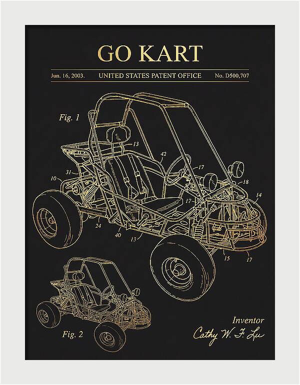 Go Kart Gold Patent Usd500707s1