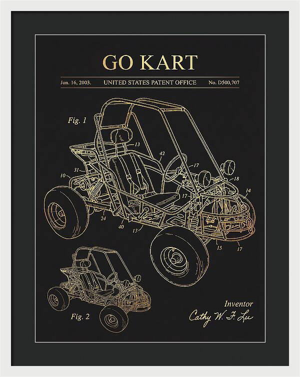Go Kart Gold Patent Usd500707s1