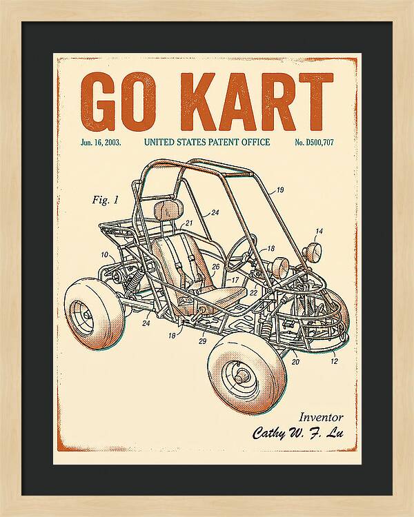Go Kart Retro Patent Usd500707s1