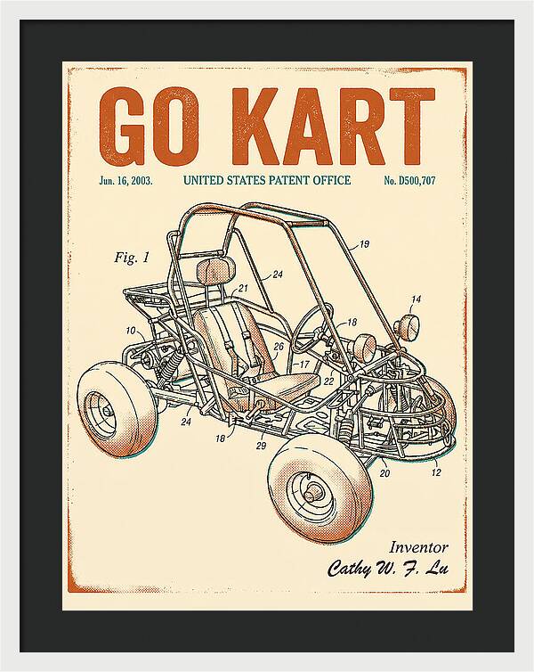 Go Kart Retro Patent Usd500707s1