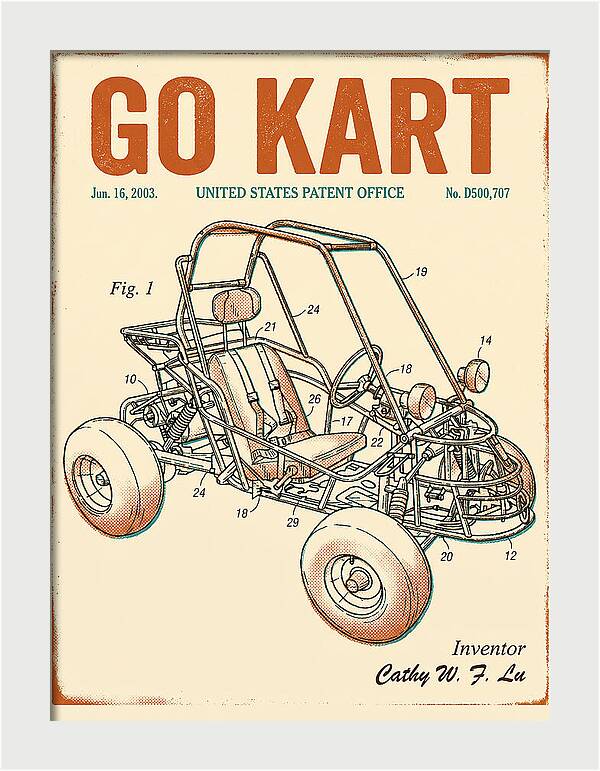 Go Kart Retro Patent Usd500707s1