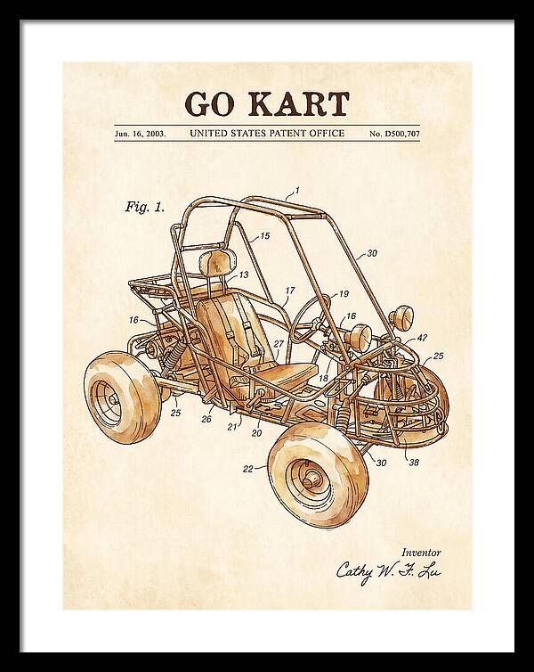 Go Kart Watercolor Patent Usd500707s1