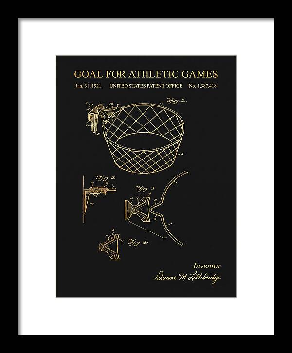 Goal For Athletic Games Basketball Hoop Gold Patent Us1387418