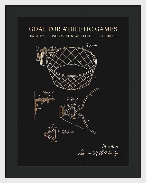 Goal For Athletic Games Basketball Hoop Gold Patent Us1387418