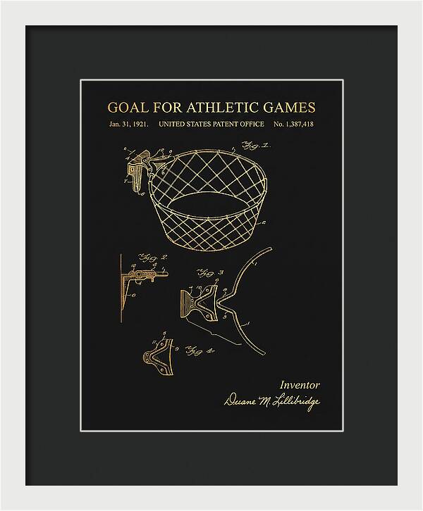 Goal For Athletic Games Basketball Hoop Gold Patent Us1387418