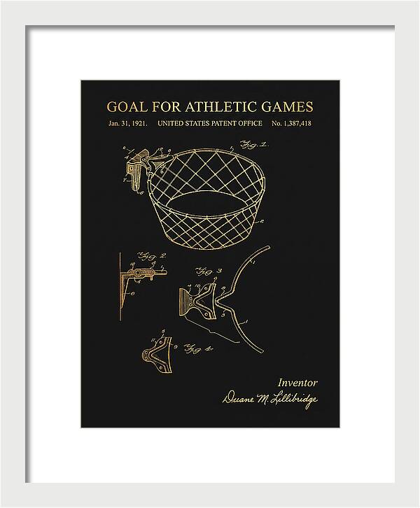 Goal For Athletic Games Basketball Hoop Gold Patent Us1387418