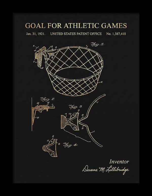 Goal For Athletic Games Basketball Hoop Gold Patent Us1387418