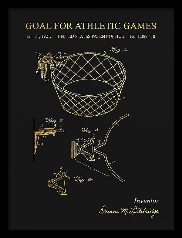 Goal For Athletic Games Basketball Hoop Gold Patent Us1387418