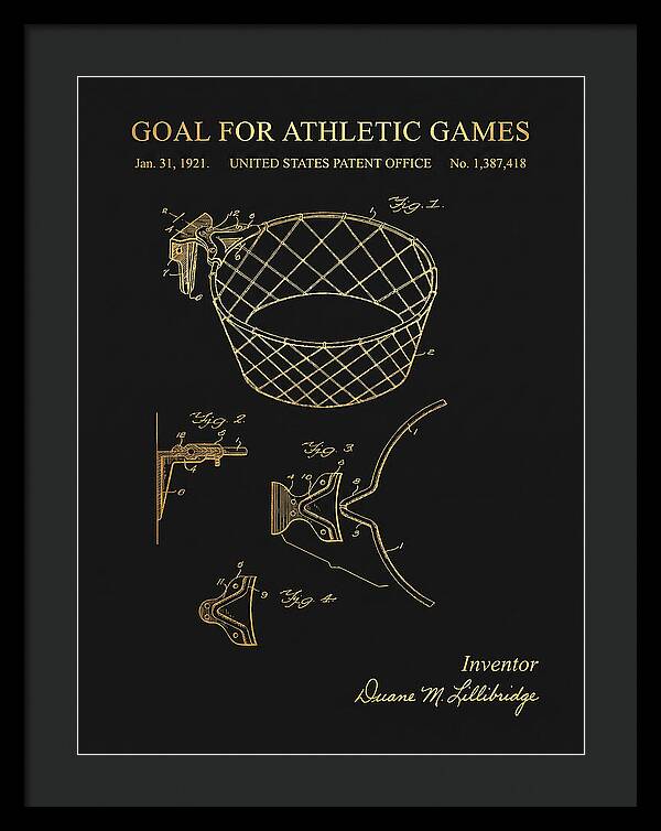Goal For Athletic Games Basketball Hoop Gold Patent Us1387418