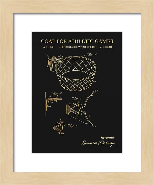 Goal For Athletic Games Basketball Hoop Gold Patent Us1387418