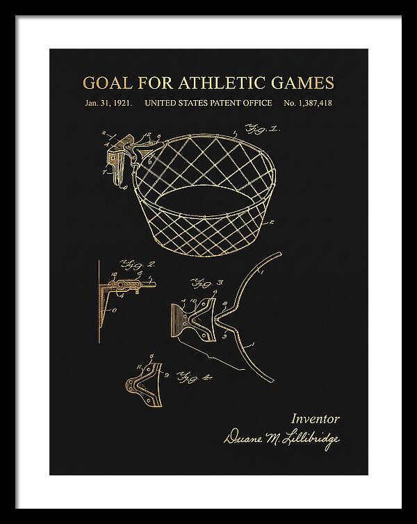 Goal For Athletic Games Basketball Hoop Gold Patent Us1387418