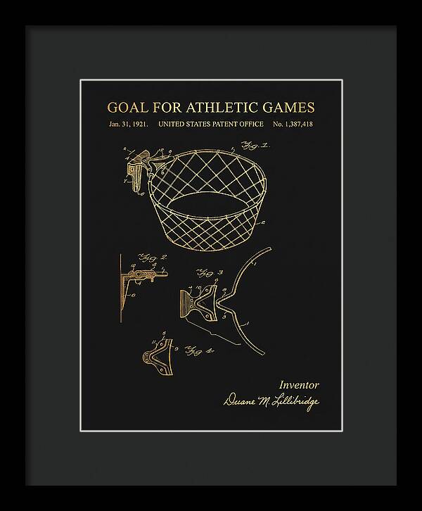 Goal For Athletic Games Basketball Hoop Gold Patent Us1387418