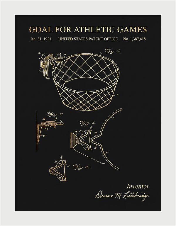 Goal For Athletic Games Basketball Hoop Gold Patent Us1387418