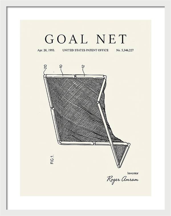 Goal Net Minimalist Patent Us5346227a