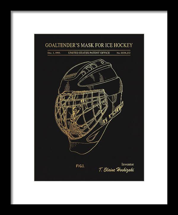 Goaltender's Mask For Ice Hockey Gold Patent Usd358232s