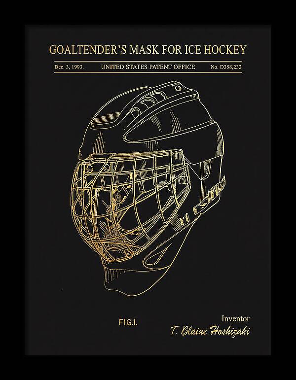 Goaltender's Mask For Ice Hockey Gold Patent Usd358232s