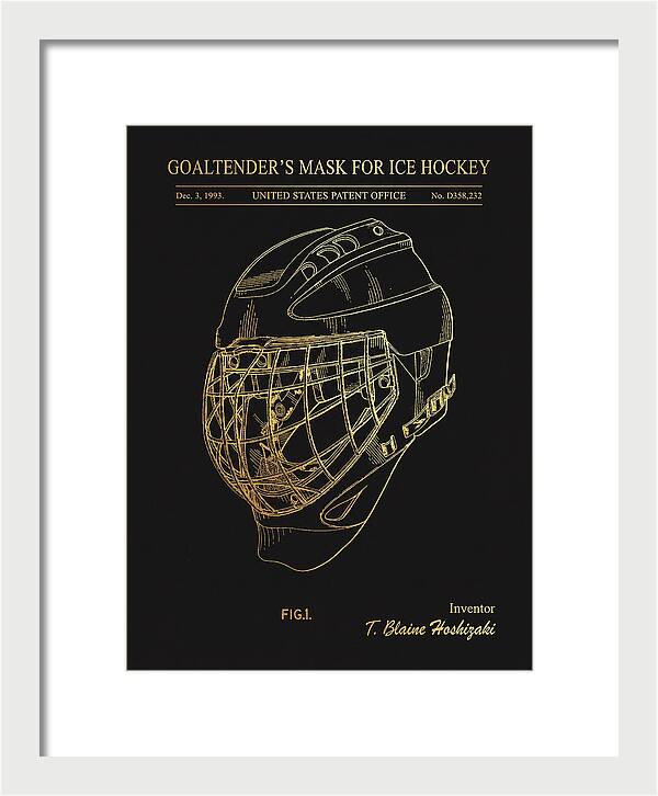Goaltender's Mask For Ice Hockey Gold Patent Usd358232s
