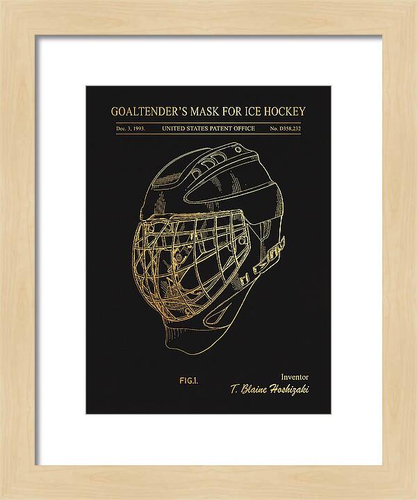 Goaltender's Mask For Ice Hockey Gold Patent Usd358232s
