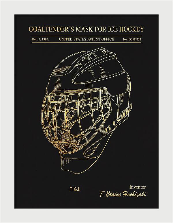 Goaltender's Mask For Ice Hockey Gold Patent Usd358232s