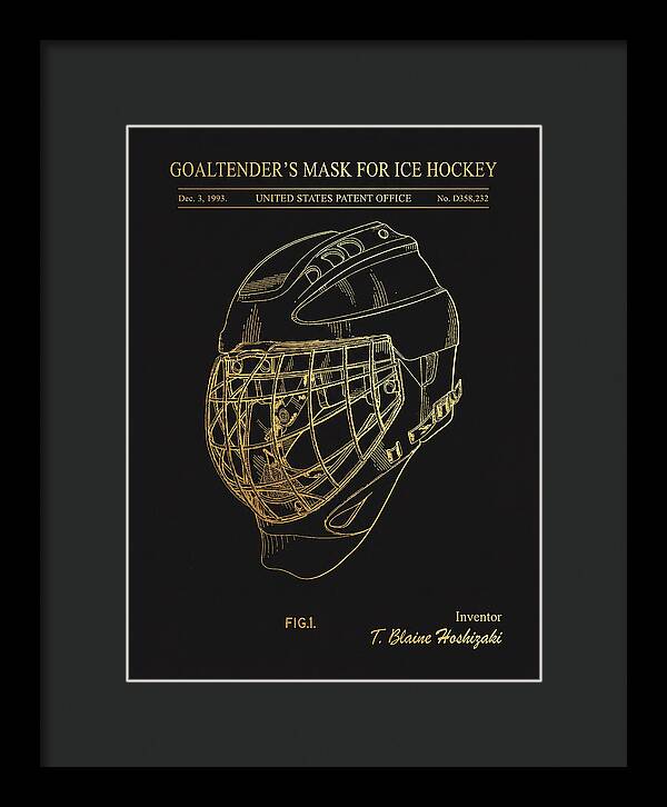 Goaltender's Mask For Ice Hockey Gold Patent Usd358232s