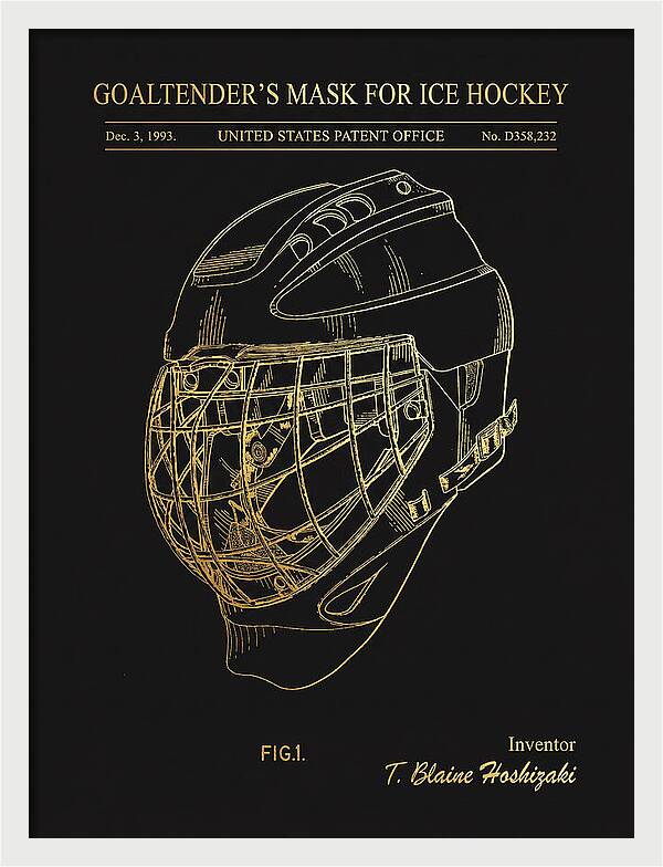 Goaltender's Mask For Ice Hockey Gold Patent Usd358232s