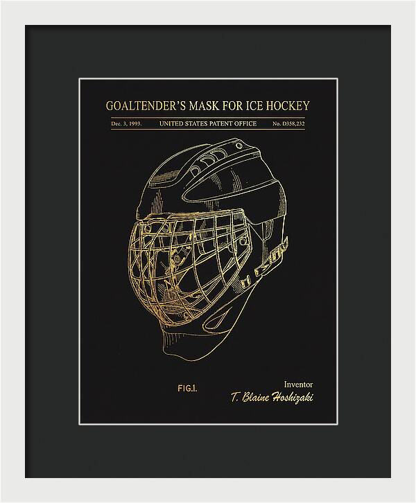 Goaltender's Mask For Ice Hockey Gold Patent Usd358232s