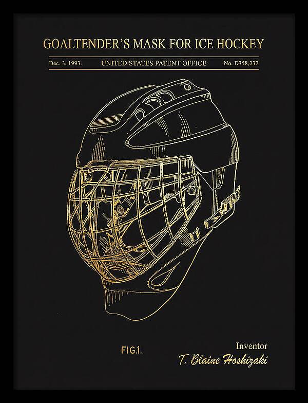 Goaltender's Mask For Ice Hockey Gold Patent Usd358232s