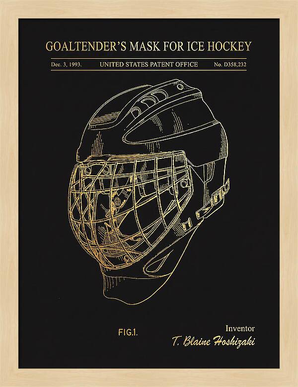 Goaltender's Mask For Ice Hockey Gold Patent Usd358232s