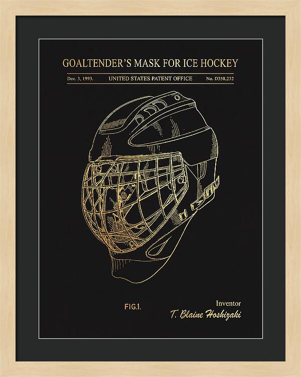Goaltender's Mask For Ice Hockey Gold Patent Usd358232s
