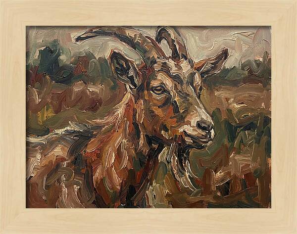 Goat In Expressionist Style