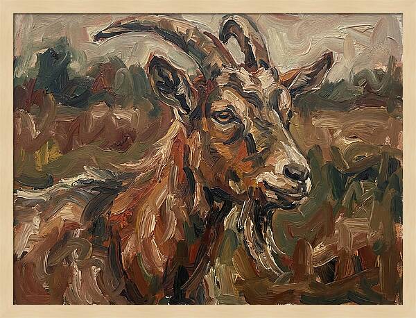 Goat In Expressionist Style