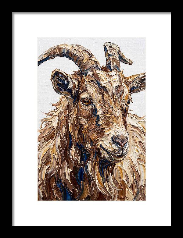 Goat In Textured Brushstrokes
