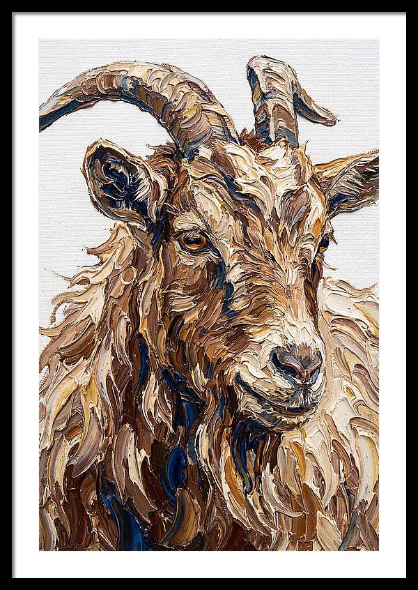 Goat In Textured Brushstrokes