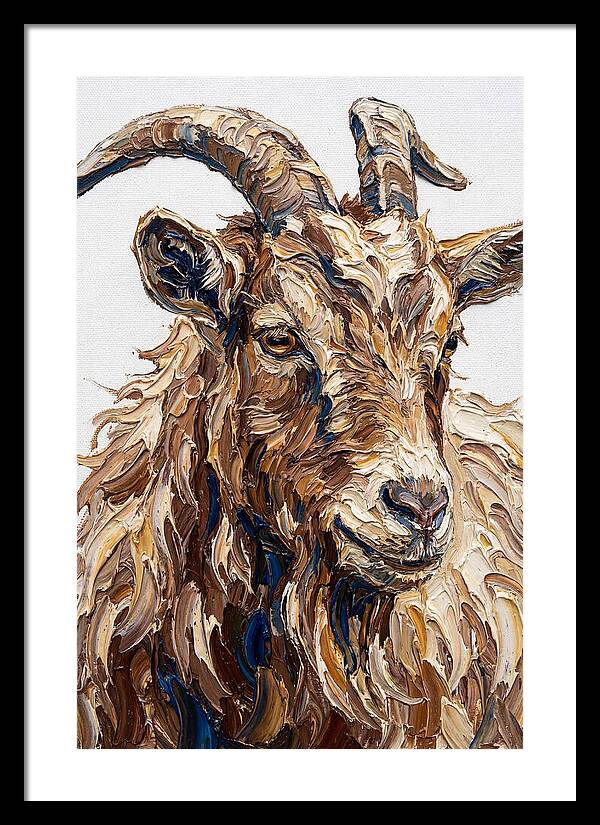 Goat In Textured Brushstrokes