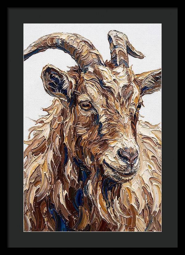 Goat In Textured Brushstrokes
