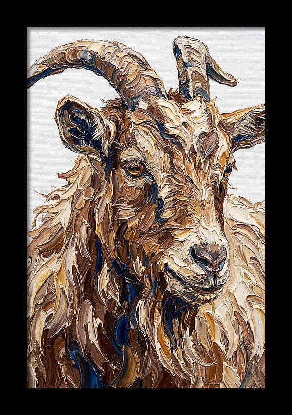 Goat In Textured Brushstrokes