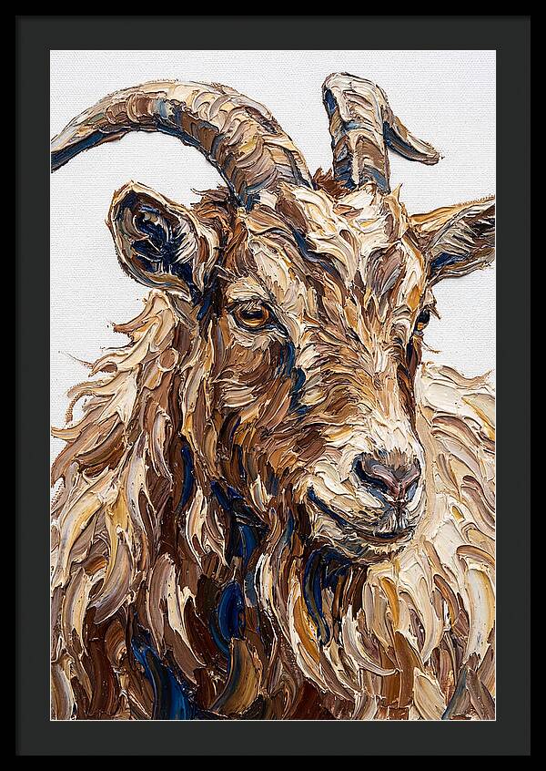 Goat In Textured Brushstrokes