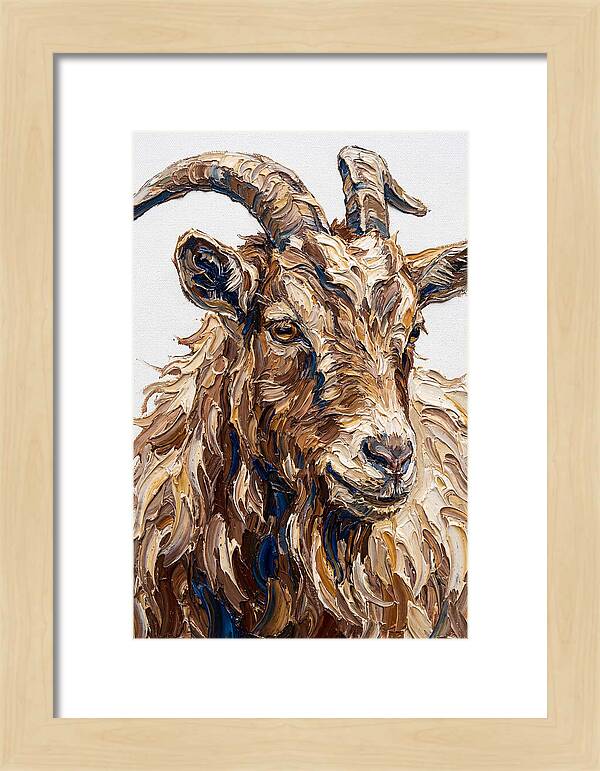 Goat In Textured Brushstrokes