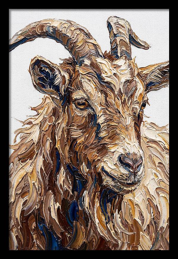 Goat In Textured Brushstrokes