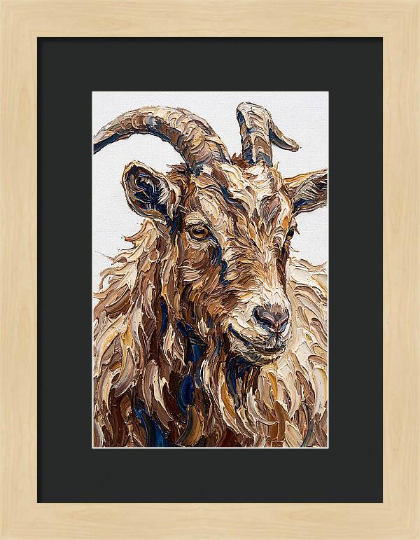 Goat In Textured Brushstrokes